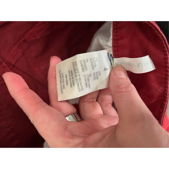 7 For All Mankind High-Rise Ankle Skinny Jeans in Bril Red, Sz 4, MSRP $179 - Picture 7 of 12